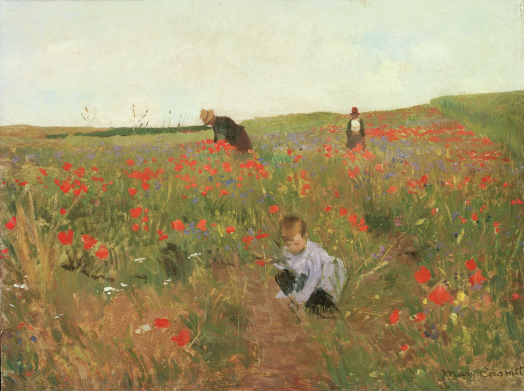 Mary Cassatt. Poppies in the field