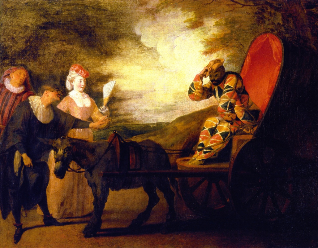 Antoine Watteau. Harlequin, Emperor on the moon