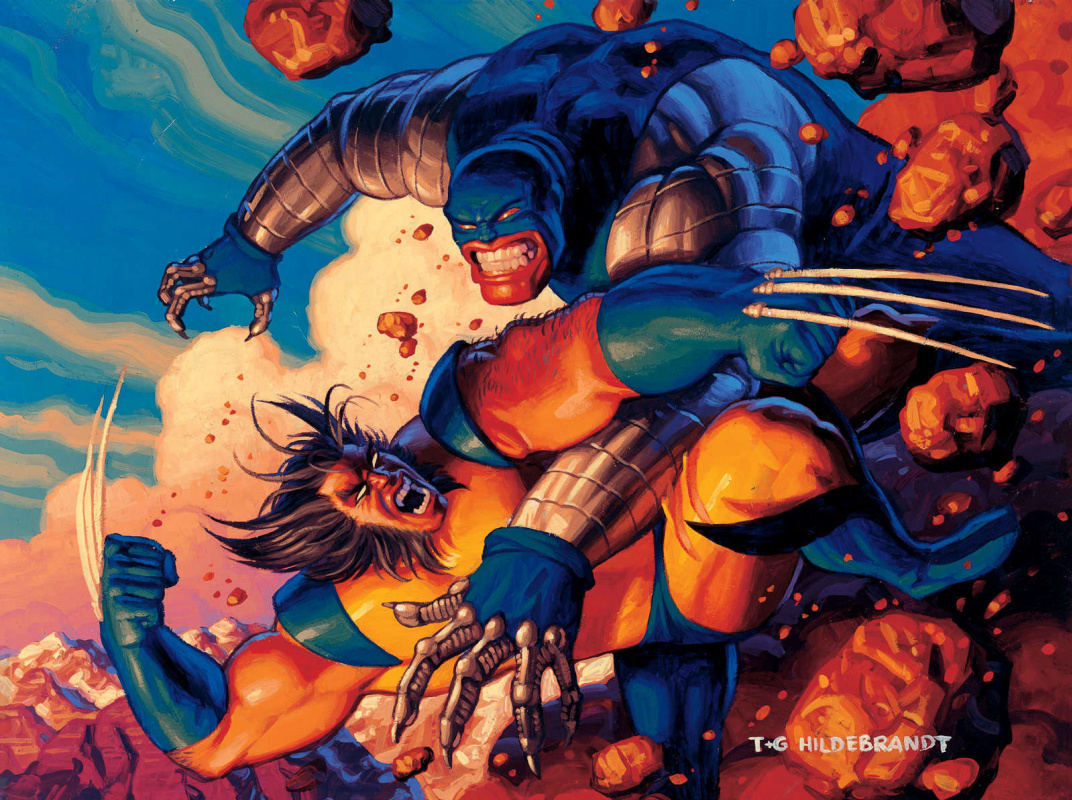 Greg and Tim Hildebrandt. Cyborg vs Wolverine