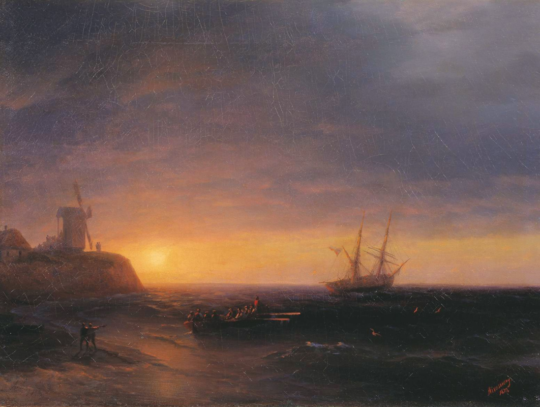 Ivan Aivazovsky. Coucher de soleil à la mer