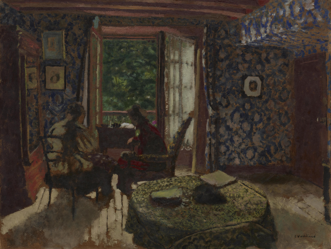 Jean Edouard Vuillard. Interior (Madame Vuillard and Grandmother Roussel at L'Étang-la-Ville)