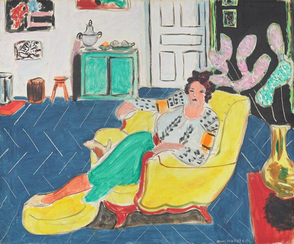 Henri Matisse. Woman sitting in a yellow armchair