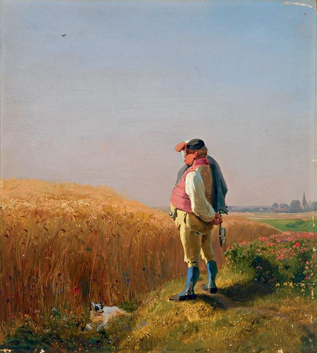 Karl Spitzweg. The Grain farmer from Uffing near Murnau in Upper Bavaria