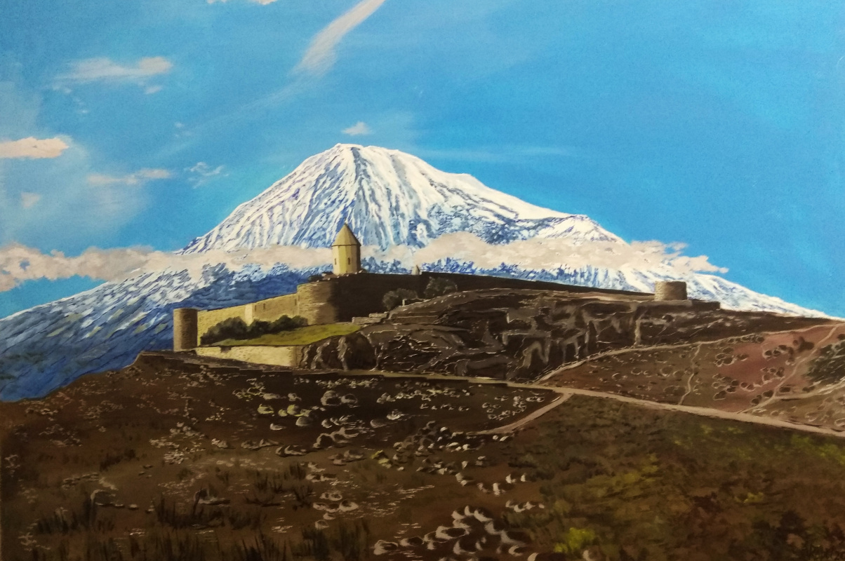 Vladimir Adamovich Ropot. Ararat. Armenian monastery Khor Virap