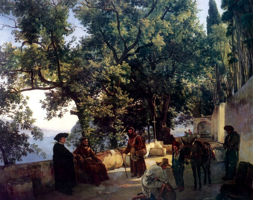 Sylvester Feodosievich Shchedrin. Terrace by the sea. Cappuccini near Sorrento