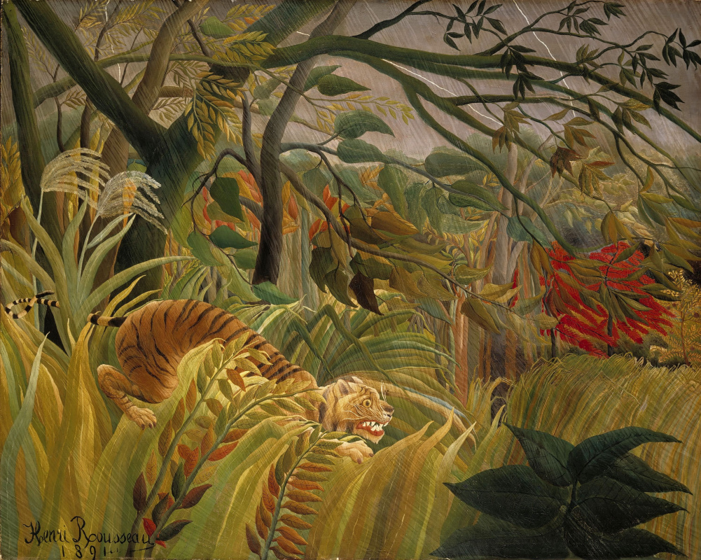 Henri Rousseau. Tiger in a tropical storm