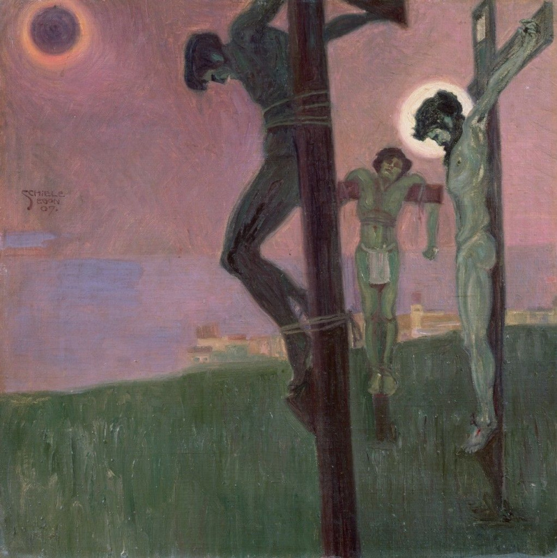 Egon Schiele. The crucifixion with the Eclipse of the sun