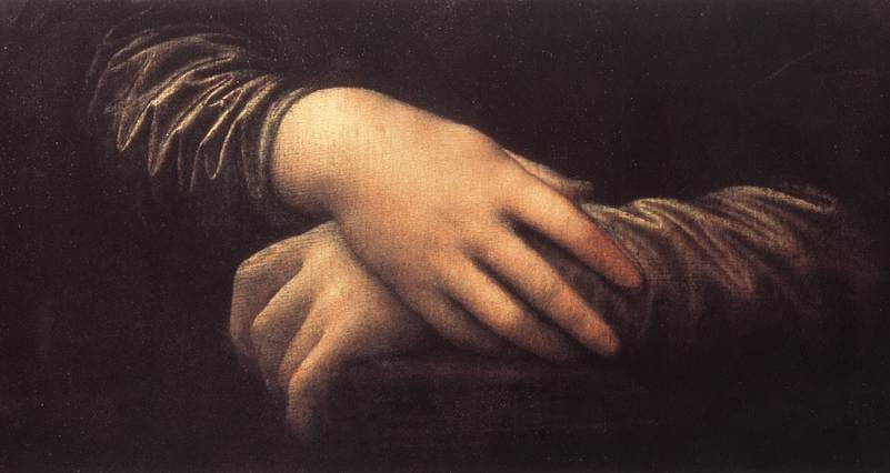 Leonardo da Vinci. Mona Lisa (detail)