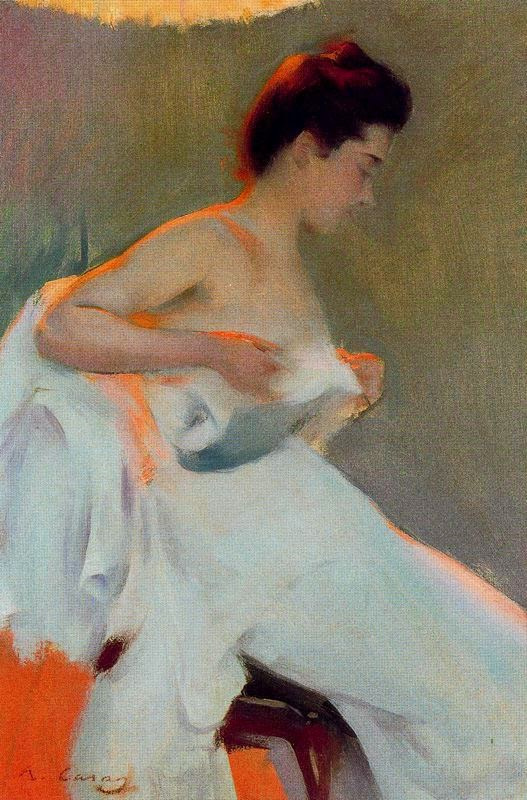 Ramon Casas i Carbó. Light and a woman. Etude