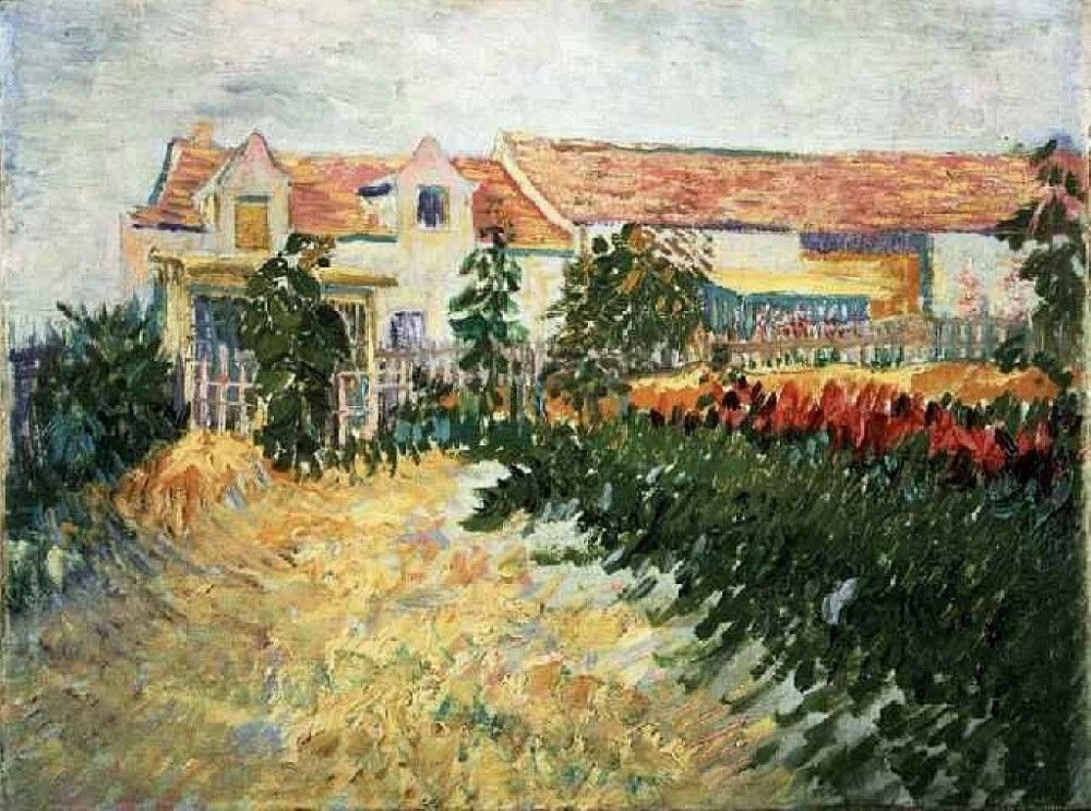 Vincent van Gogh. House with sunflowers