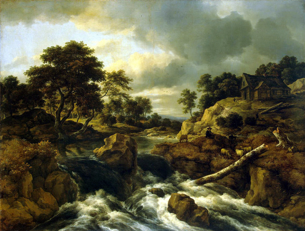 Jakob van Isaacs Ruisdael. Waterfall in norway