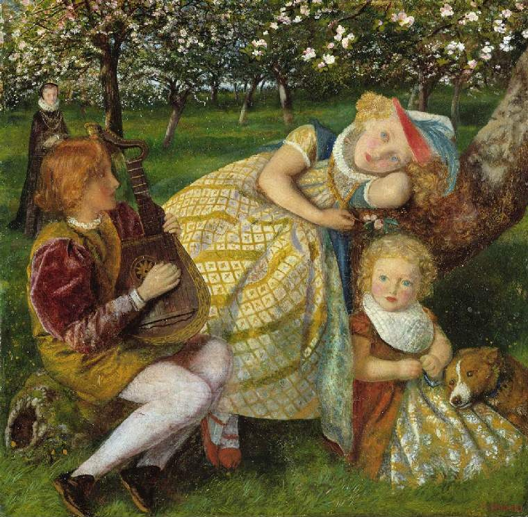 Arthur Hughes. Royal garden