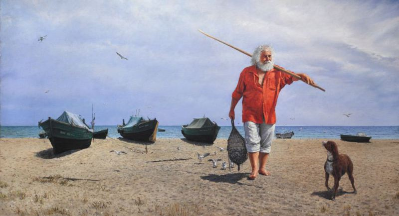 Valentin Revelioti. Old fisherman
