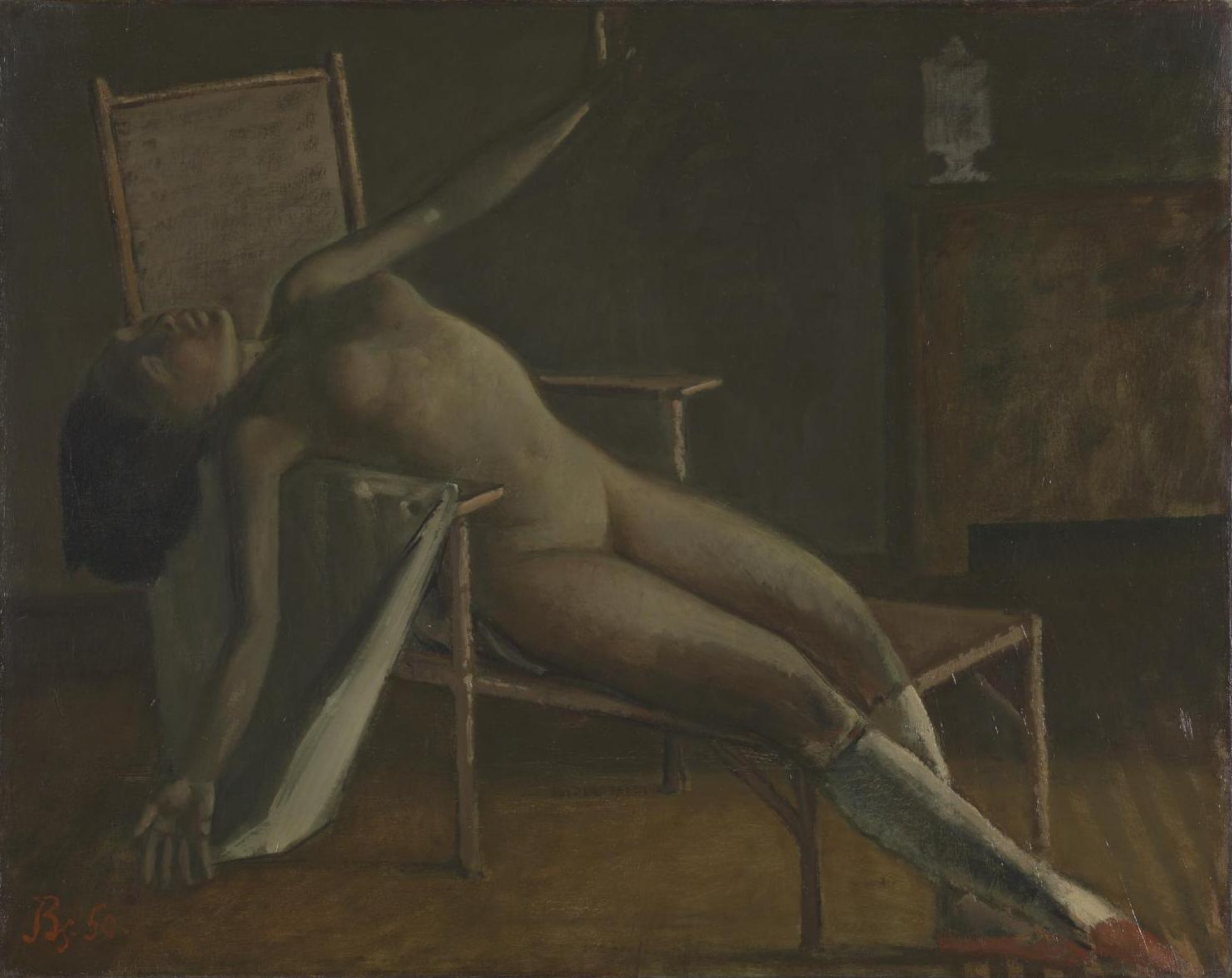 Nude on a lounger, 1950, 92×72 cm by Balthus (Balthasar Klossovsky de Rola):  History, Analysis & Facts | Arthive