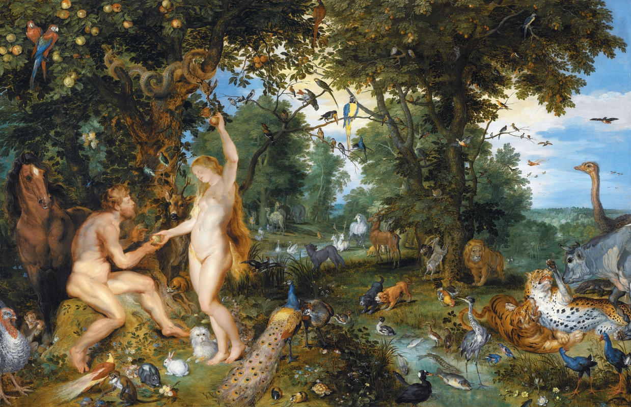 Jan Bruegel The Elder. Il giardino dell'Eden con la caduta della gente (congiunta con Rubens)