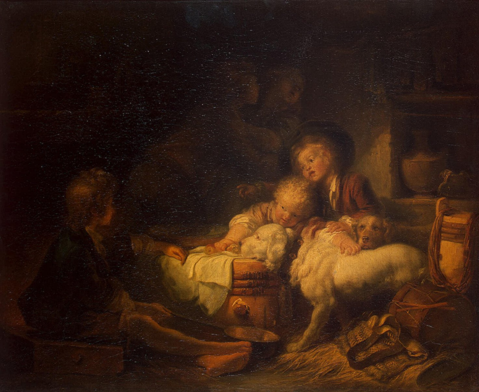 Jean-Honore Fragonard. Children of farmer