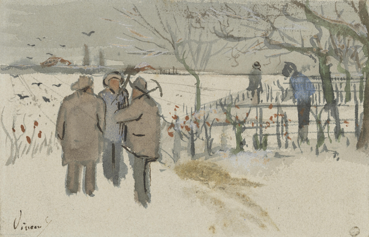 Vincent van Gogh. Les mineurs dans la neige, l'hiver