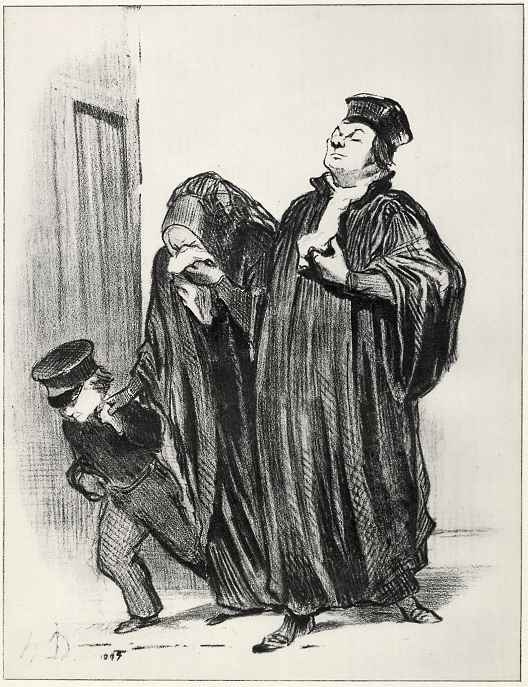 Honore Daumier. - You lost to the process, but you have to be satisfied with my speech!