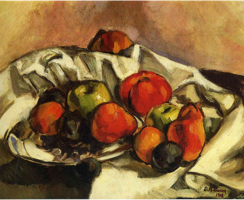 Diego Maria Rivera. Still life with apples