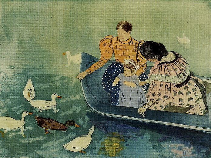 Mary Cassatt. Feeding the ducks