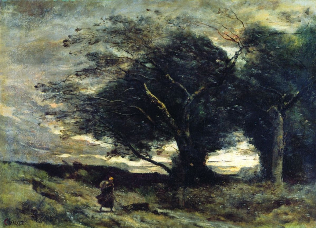 Camille Corot. The Gust of Wind