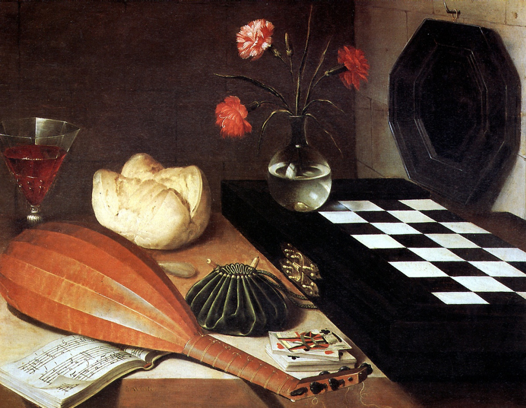 Luben Bozhen. Still life with chessboard