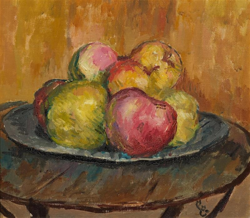 Giovanni Giacometti. Apples on a plate