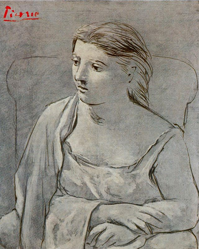 Pablo Picasso. The woman in white