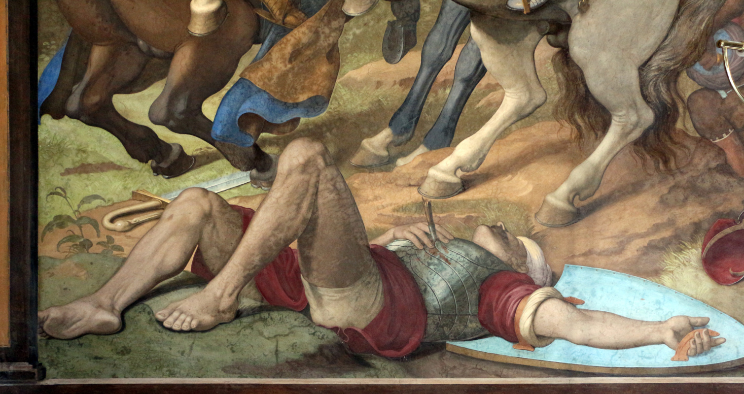 The frescoes of the villa Massimo, Tasso Hall: Argante, Rinaldo and Clorinda in battle