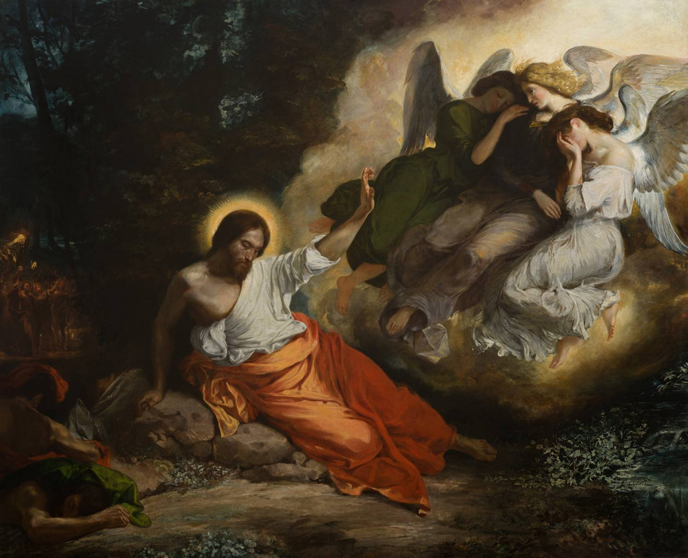 Eugene Delacroix. 基督在客西马尼园