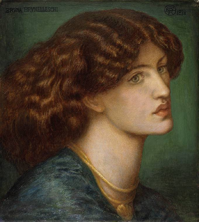 Dante Gabriel Rossetti. Portrait Bruna Brunelleschi, Mrs. Morris