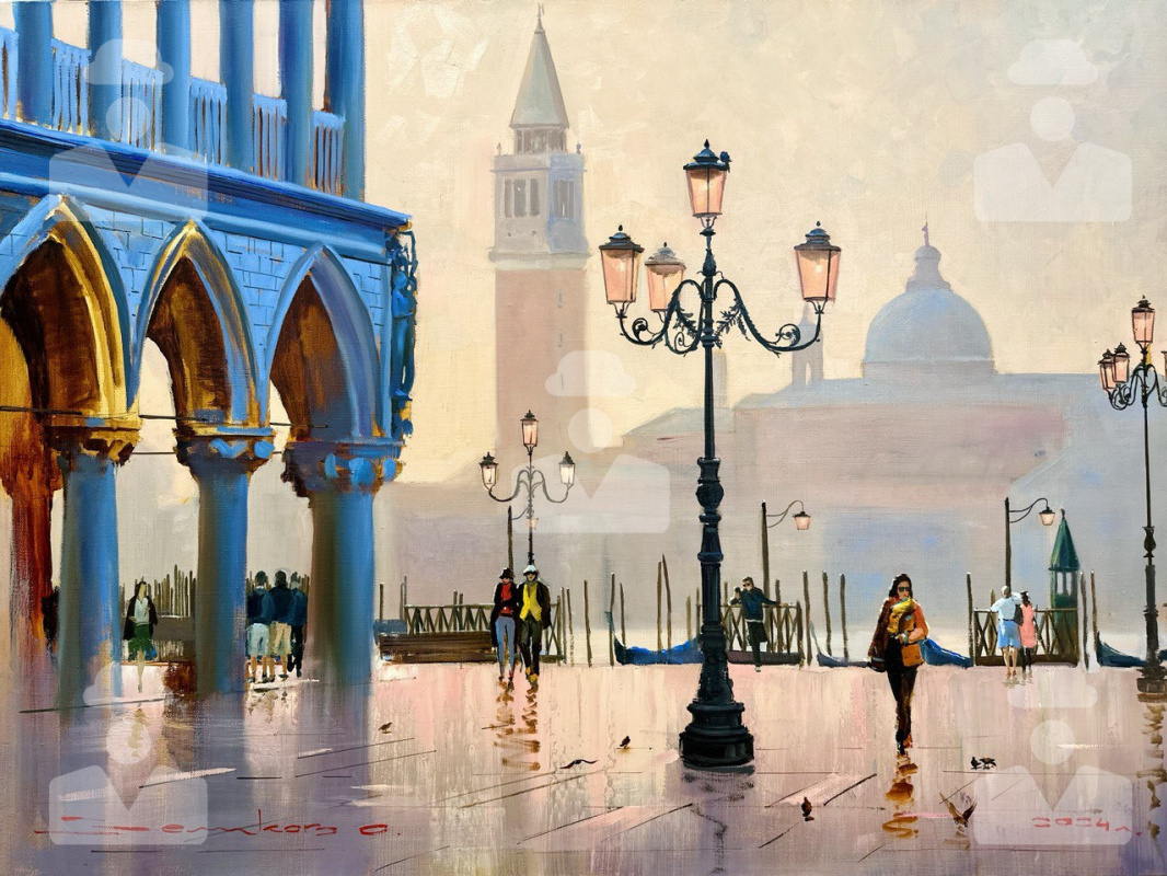 Oleg Zelikov. Venice. Piazzetta San Marco.