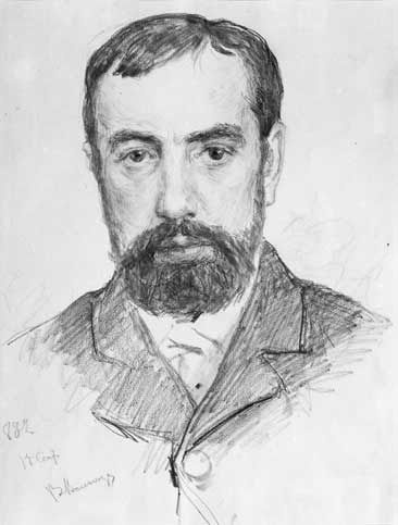 Victor Mikhailovich Vasnetsov. V.D. Polenov的肖像