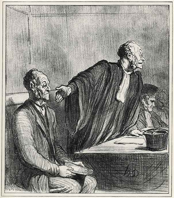 Honore Daumier. "My wife cheated, again deceived, angioplasty..."