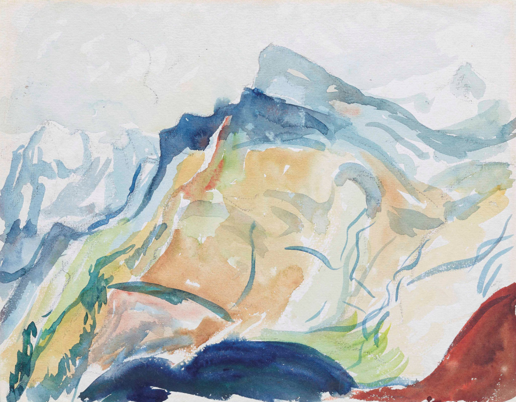 Giovanni Giacometti. Mountain landscape, Bergel