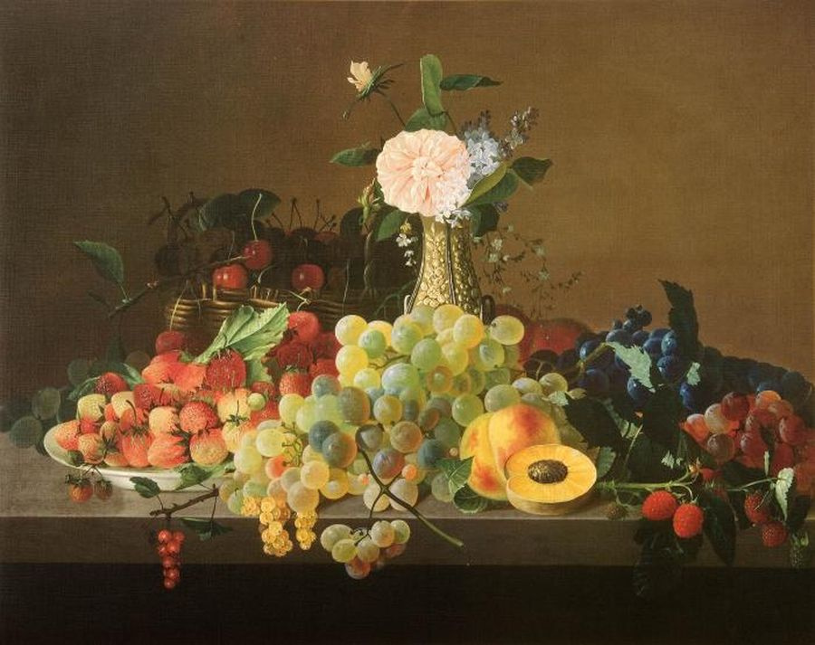 Ivan Fomich (Trofímovich) Khrutsky. Las frutas y las flores