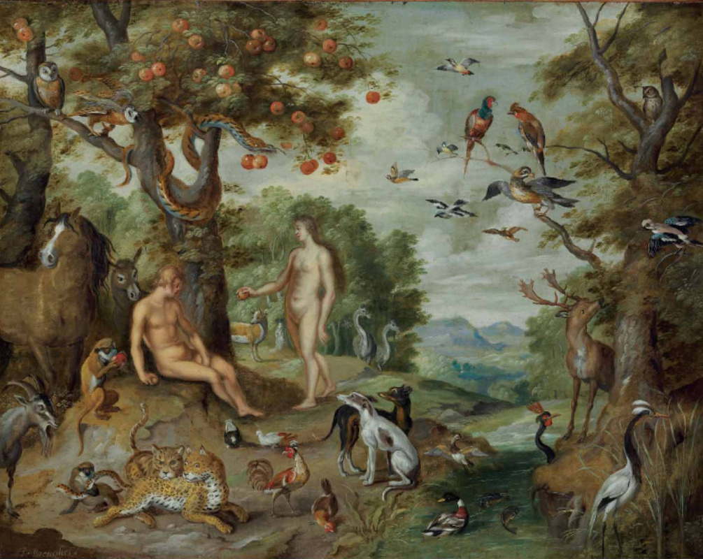 Jan Brueghel the Younger. The Story of Adam and Eve: The Temptation of Adam
