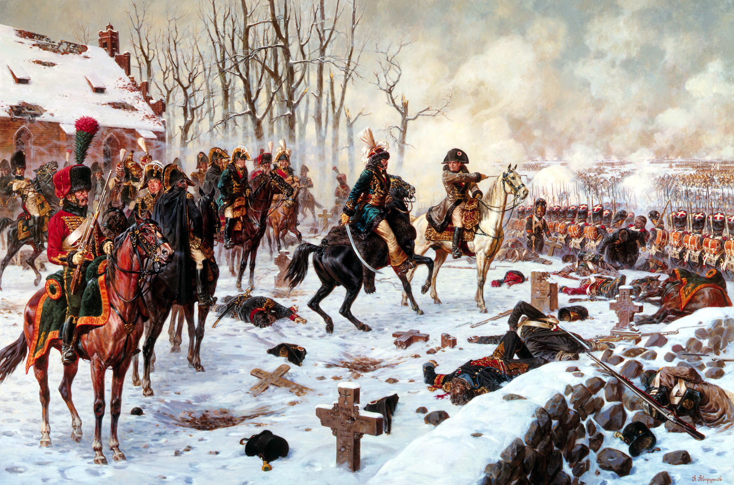 ポリス　原画 The command post of Napoleon by Alexander Yurievich Averyanov