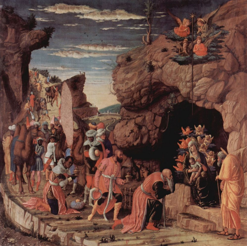 Andrea Mantegna. The altar of the Palace chapel of the Duke of Mantua, scene Adoration of the Magi