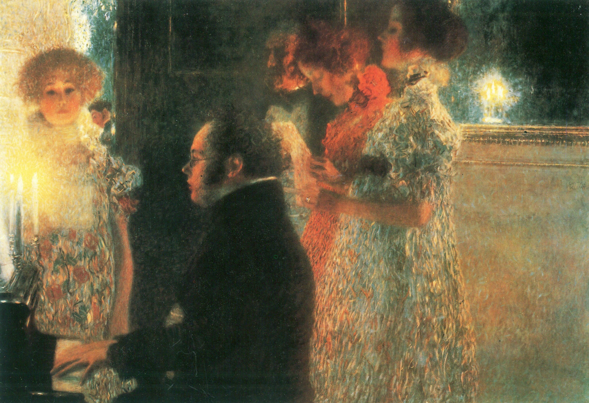 Gustav Klimt. Schubert at the piano