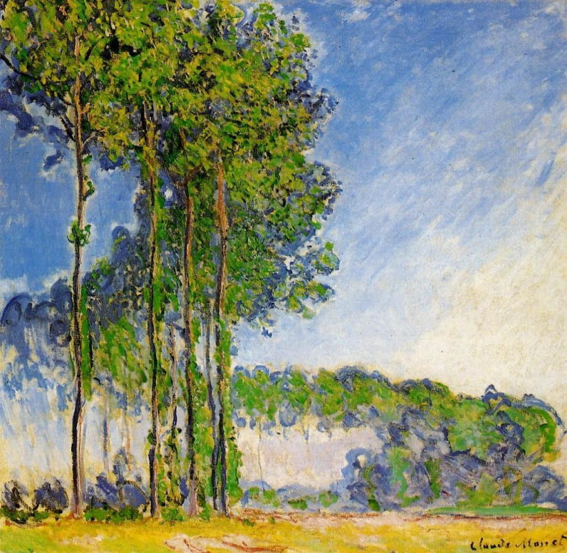 Claude Monet. Poplars, view from the marshes