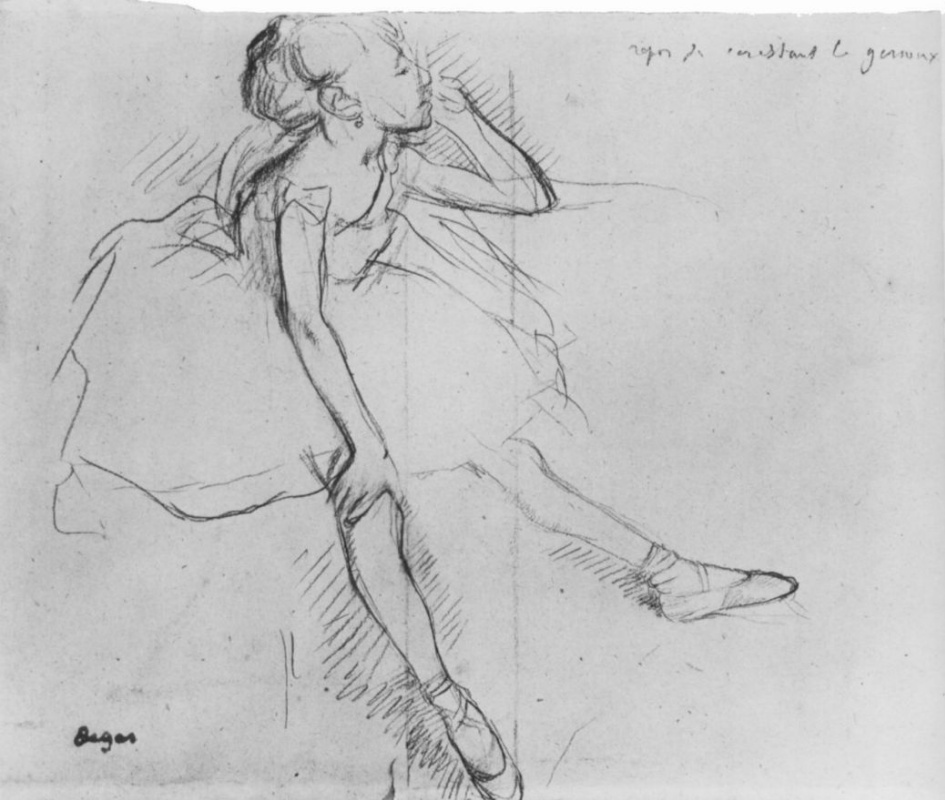 Edgar Degas. Resting little ballerina