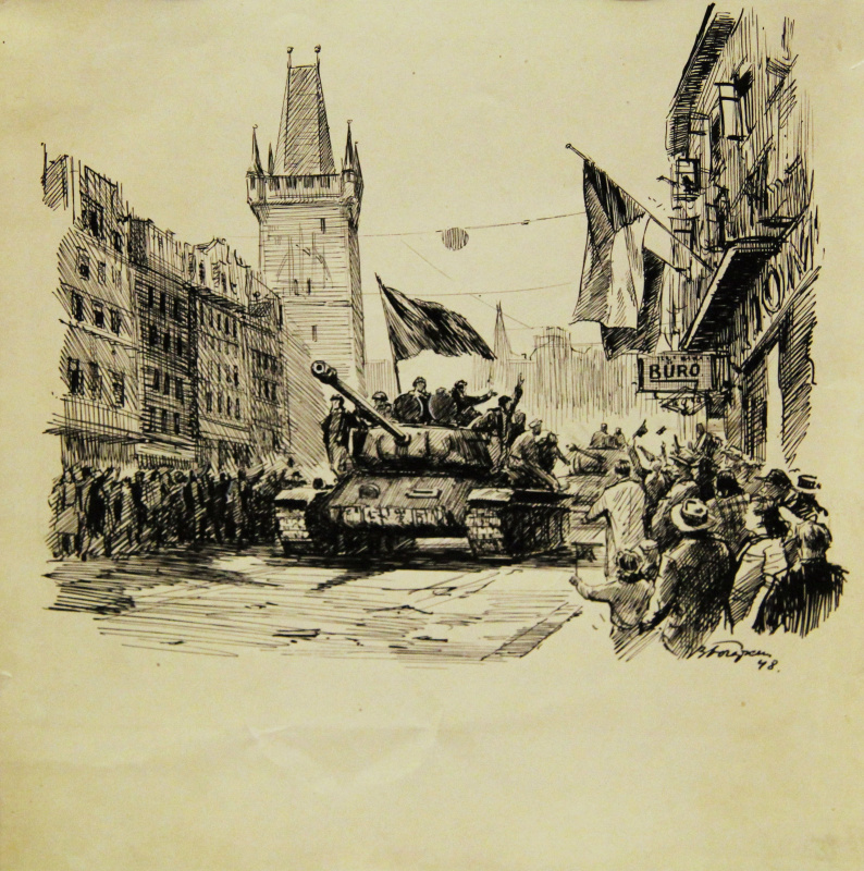 Vladimir Valerianovich Bogatkin (05.10.1922-1971). Liberated Prague