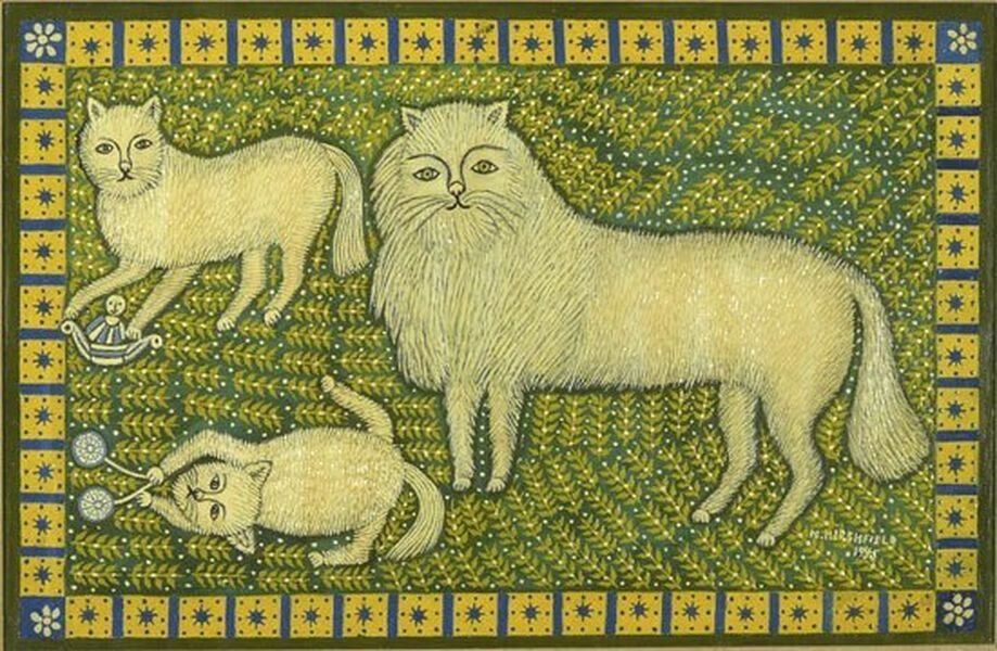 Morris Hirschfield. Katze mit zwei Kätzchen