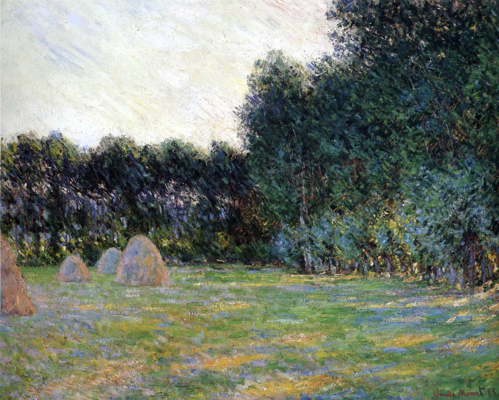 Claude Monet. Meadow with haystacks near Giverny
