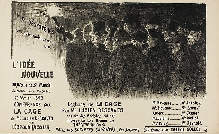 Theophile-Alexander Steinlen. "New idea," sketch of the poster