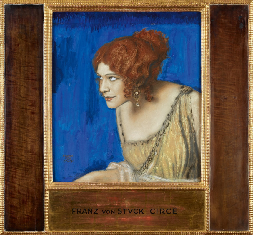 Franz von Stuck. Tilla duryea in the image of CIRCE. 1913 mixed media