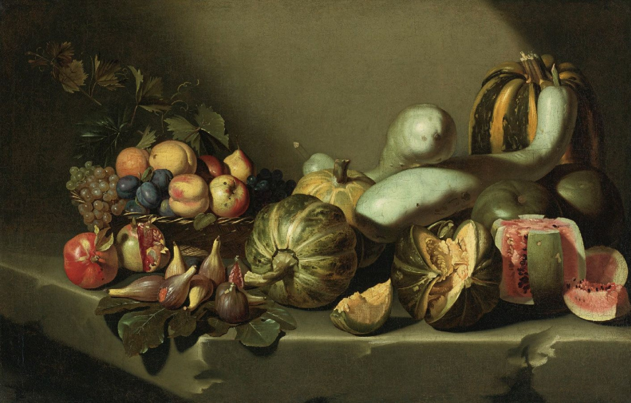 Michelangelo Merisi de Caravaggio. Bodegón con fruta