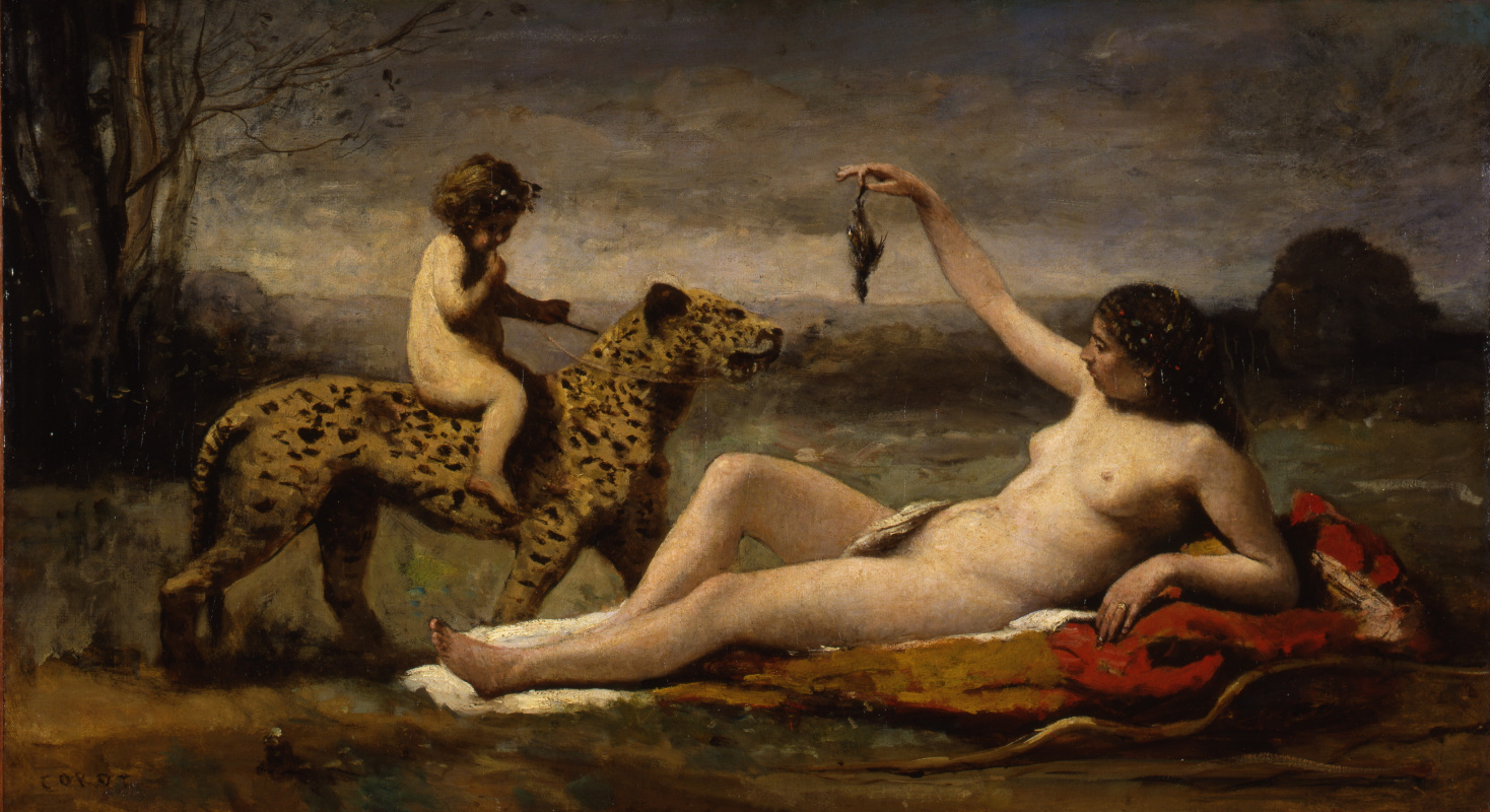 Camille Corot. Bacchante with a Panther