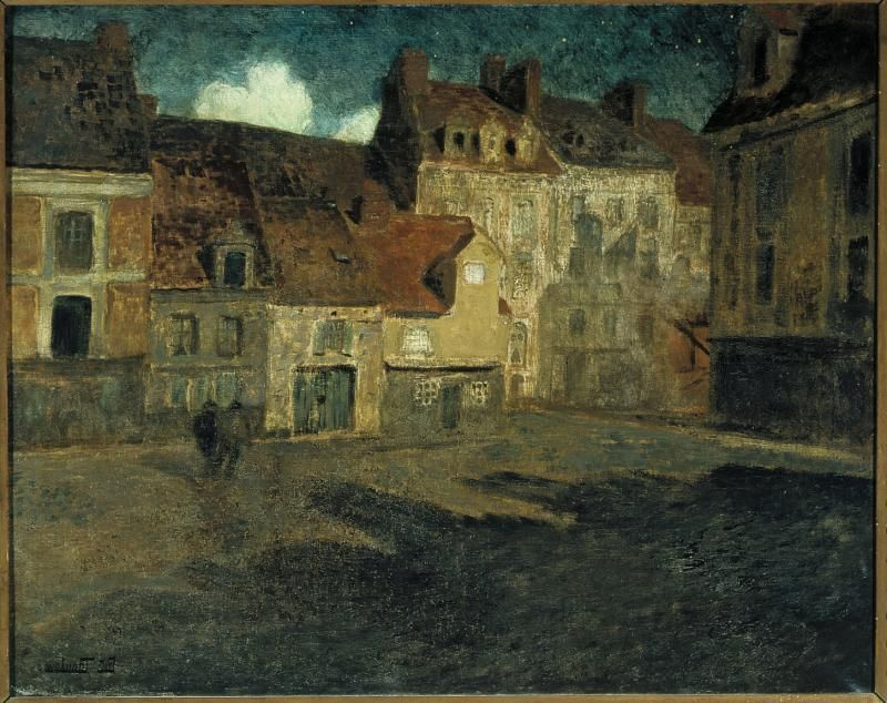 Frits Thaulow. The area of a small town